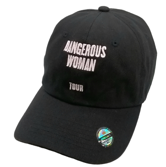 Ariana Grande Cap Hat Adult 2017 Dangerous Woman Tour Strap Back Black - Picture 1 of 7
